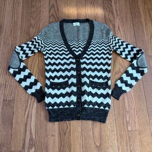 Madewell Wallace Chevron Wool Blend Cardigan